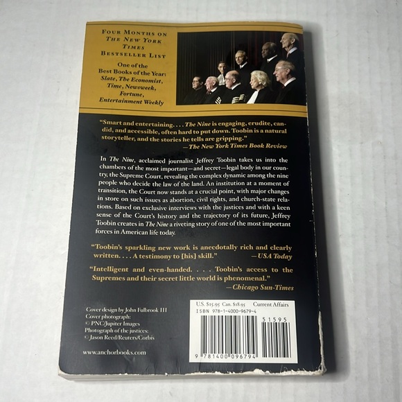 The Nine: Inside the Secret World of the Supreme Court Used Book - Picture 8 of 8